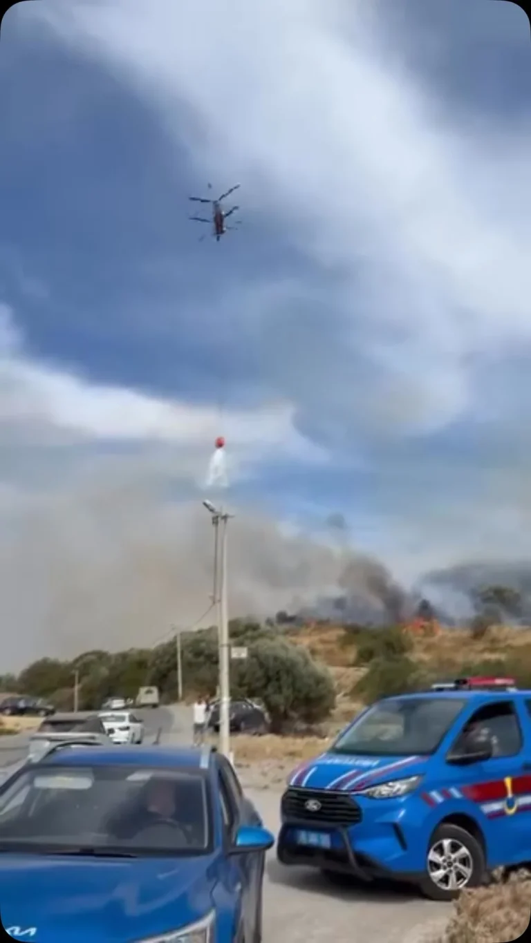 Yenifoça Doğakent’te Yangın Çıktı