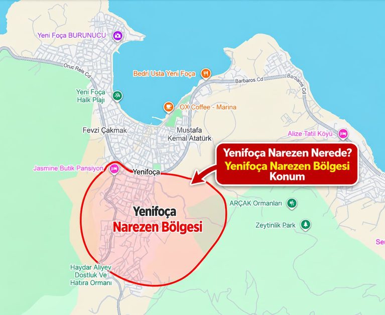 Yenifoça Narezen Nerede? Konum ve Ulaşım yenifoça narezen bölgesi